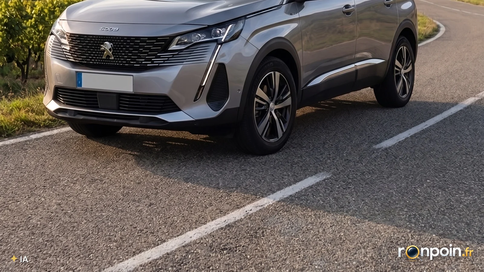 SUV familial et canicule — illustration générée par IA