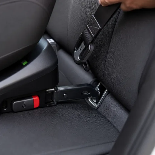 SUV familial d'occasion : vérifier les ancrages ISOFIX et la 3e rangée — illustration générée par IA